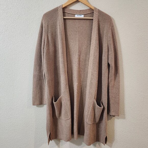 Old Navy Sweaters - Open Front Longline Ribbed Cozy Cotton Blend Cardigan Sweater Large